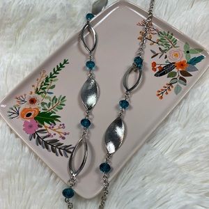 Sophia Silver and teal necklace